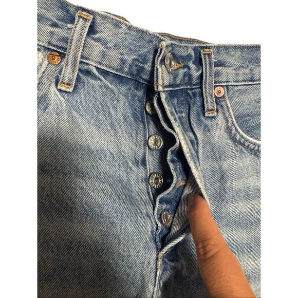 AGOLDE size 26 cut off distressed jean denim shorts - EUC - Picture 8 of 9